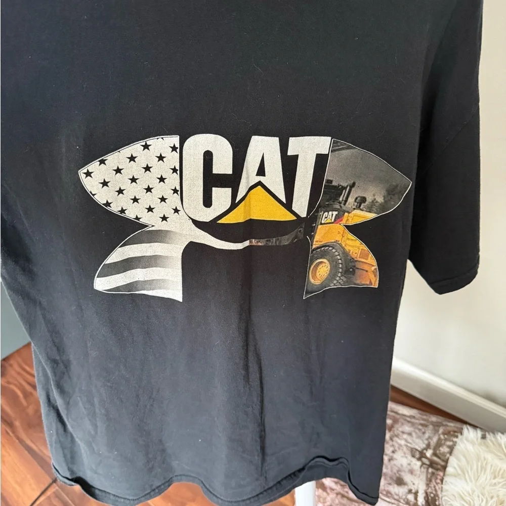 Black CAT shirt with under armour logo